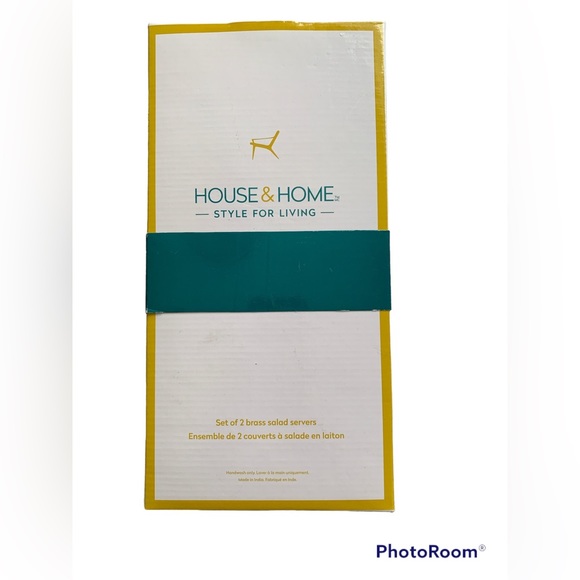 ❤️❤️❤️House&Home set of 2 brass salad servers NEW❤️❤️❤️ - Picture 4 of 4